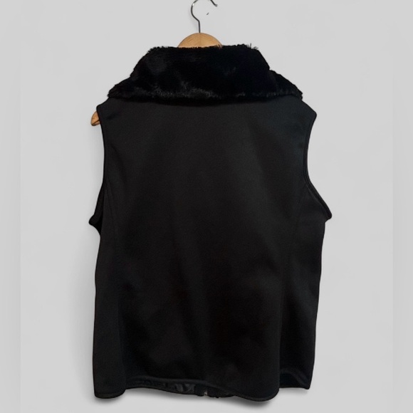 Joie Black Full Zip Vest with Faux Fur Size XL NWT - Picture 4 of 6